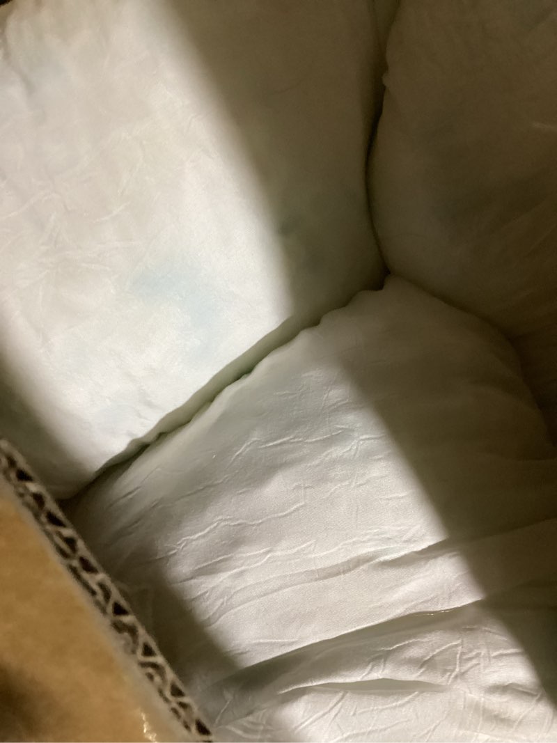 Condition photo showing As Is for Orthopedic Dog Bed for Large Dogs Waterproof Donut Calming Memory Foam with Cooling Gel Removable Cover Anti Anxiety Pet Bed Machine Washable,Extra Comfort Plush Round Cushion 36 Inch,Camel 36"x36"x8" Camel