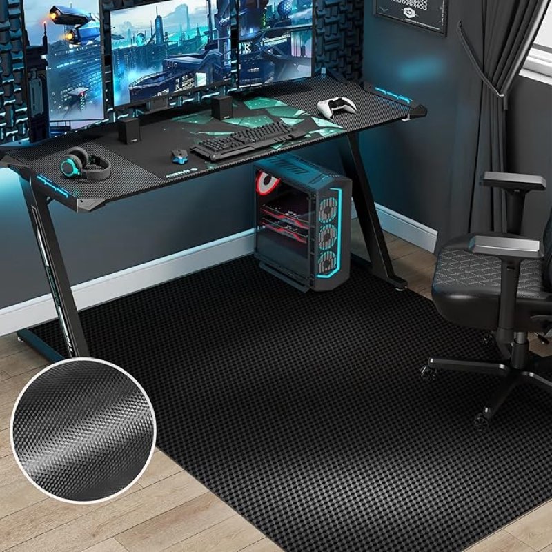 36” x 48” Waterproof Chair Mat for Hardwood, Office Chair Mat for Rolling Chair, Desk Mat for Hardwood Floor, Floor Mat for Home Office, Anti-Slip PVC Floor Protector for Gaming Room