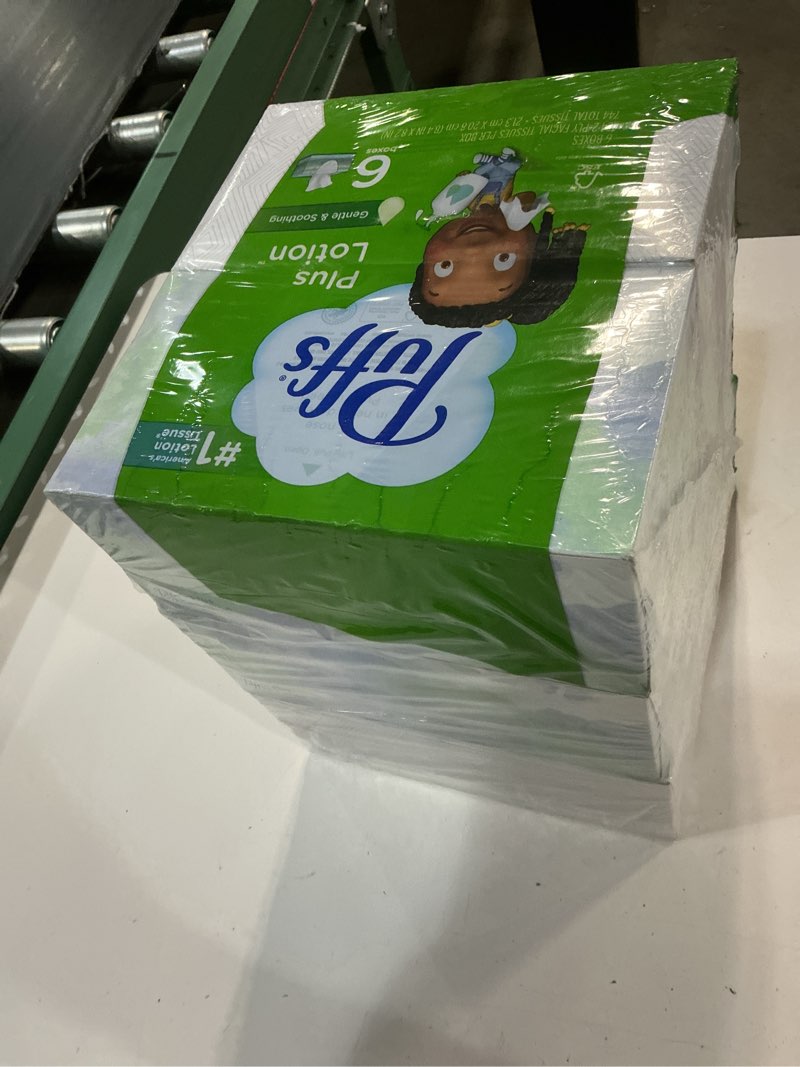 Condition photo showing New/Like New for puffs 137961 plus lotion facial tissue 2-ply 124 sheets/box 6 boxes/pack (39383)