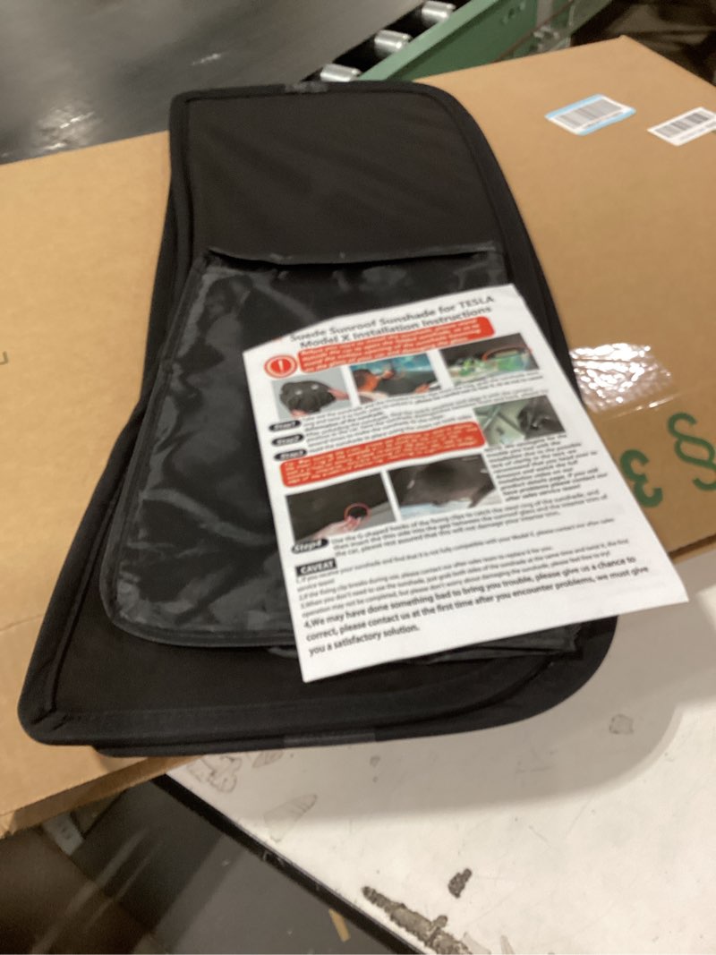 Condition photo showing Good Condition for 2025 tesla model x accessories sunshade roof [no gaps, never sag] 3pcs front roof glass sun shade for model x 2020-2025, tesla must have accessories 2025 - black black model x (2020-2025)