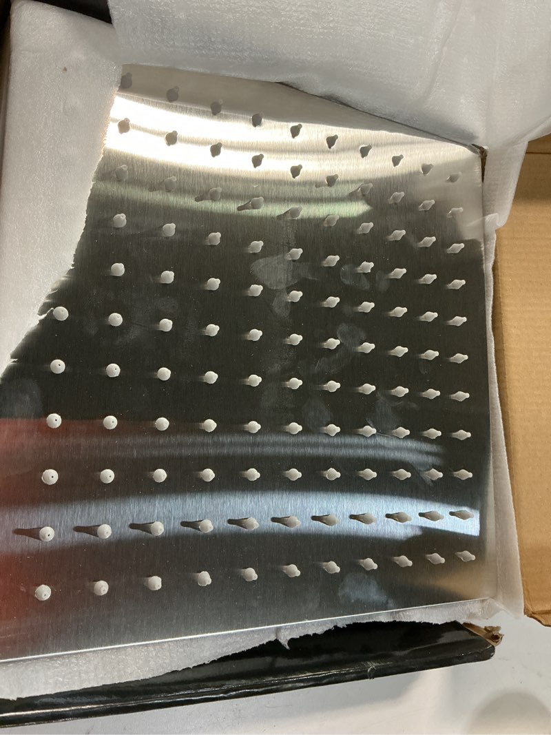 Condition photo showing Good Condition for nearmoon rain shower head, high flow stainless steel square rainfall shower, high pressure design, awesome shower experience even at low water flow (10 inch, brushed nickel) 10 inch square brushed nickel