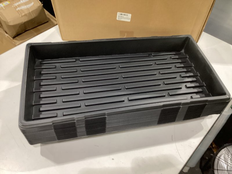 Condition photo showing New/Like New for rootrimmer 18-pack 1020 seedling trays with holes - extra strength heavy duty,10" x 20", reusable 1020 nursery trays for seed germination, plant propagation, garden seed starter and microgreens 1020 - 18 pack with holes