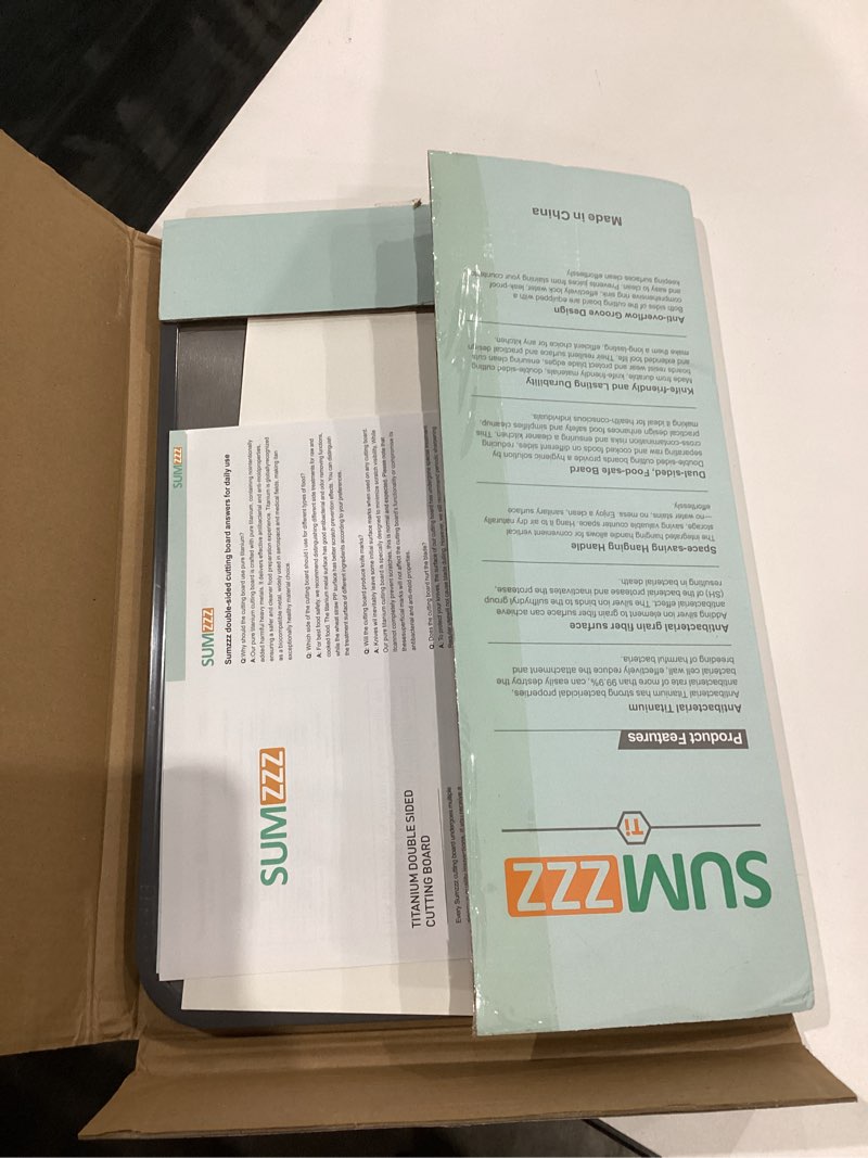 Condition photo showing New/Like New for Titanium Cutting Board for Kitchen, Cutting Board Double Sided Food Grade, Pure Titanium/PP, Easy to Clean Large Size 16”×11” Silver Set of 1 (16" x 11")