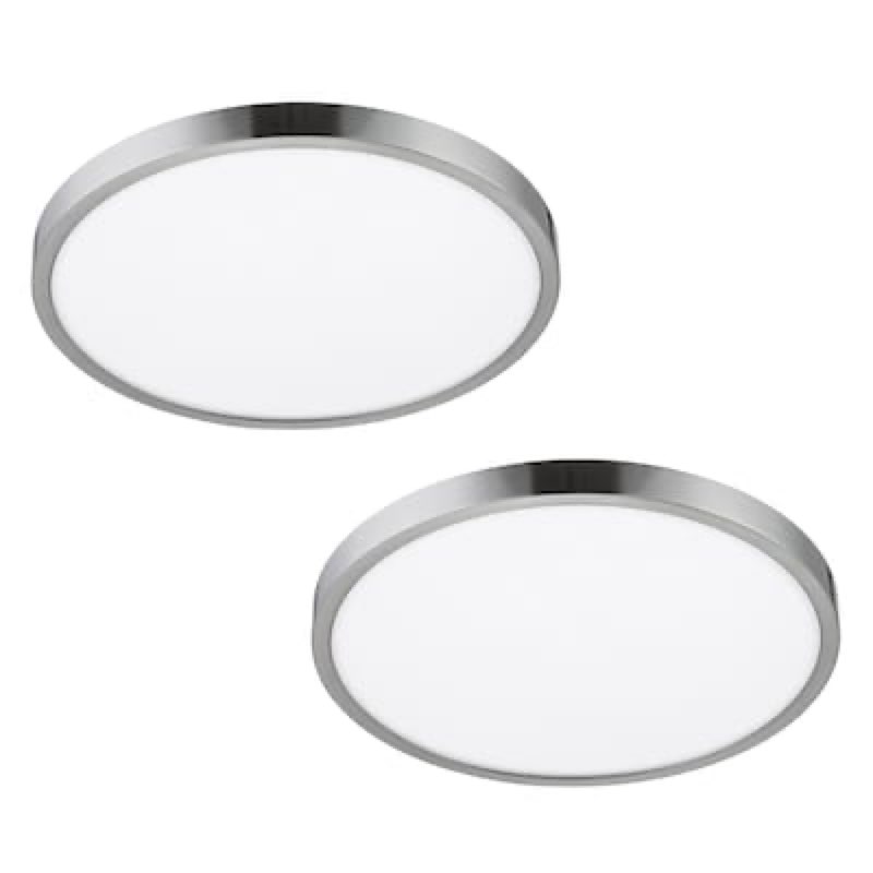 project source 14-in brushed nickel indoor 1 -light led flush mount light with plastic shade