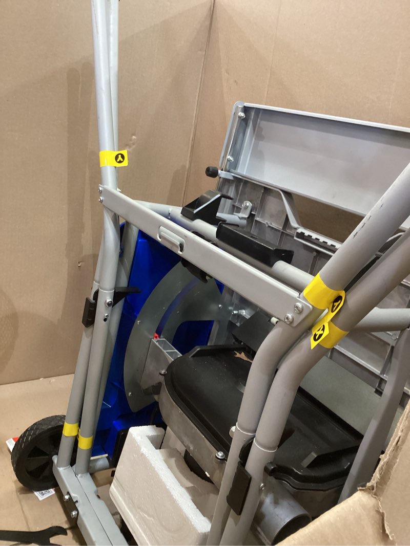 Condition photo showing As Is for tatayosi heavy duty 1320lb capacity 5-wheel steel folding hand truck portable blue