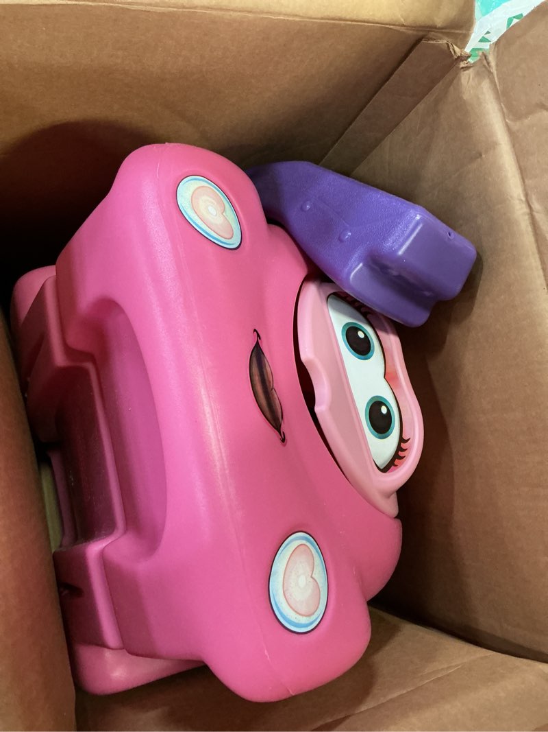 Condition photo showing Good Condition for step2 push around buggy kids push car, ride on toy, stroller substitute, includes seat belt & horn, made of durable plastic, max weight 50 lbs., for toddlers 1.5-4 years old, pink