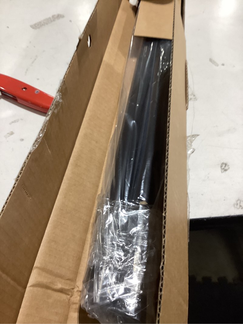 Condition photo showing Good Condition for ivilon drapery treatment window curtain rod - square design 1 1/8 rod. 72 to 144 inch. black 72 to 144 in.
