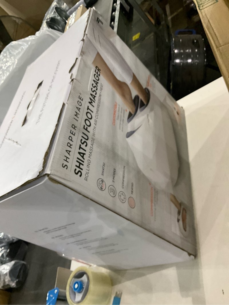 Condition photo showing As Is for Sharper Image Shiatsu Foot Massager with Heat & Air Compression – Deep Kneading Rollers & Washable Cover| Relief for Heels, Balls, Arch| Electric Feet Massager| Masajeador| Massage Tool| Mens Size 12