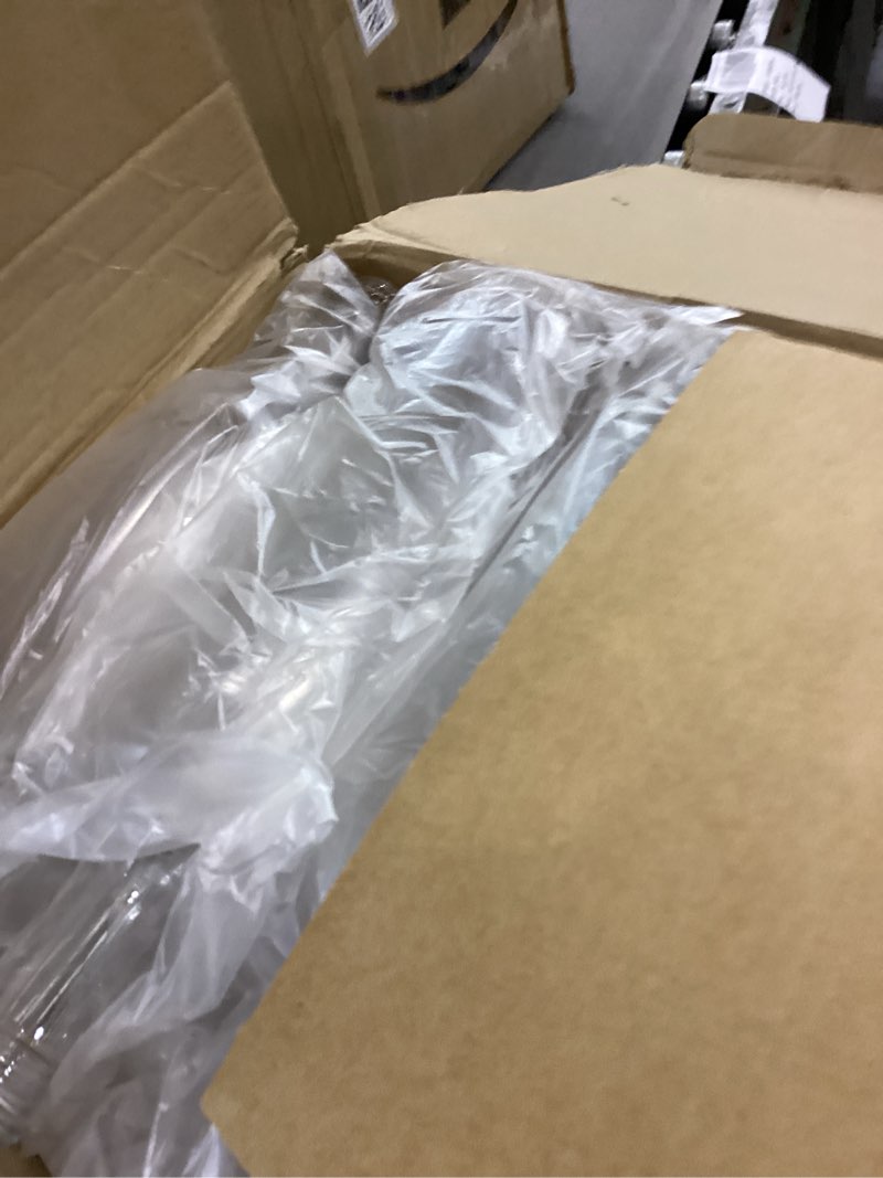 Condition photo showing New/Like New for Zhehao 24 Set 750 ml Christmas Clear Wine Bottles with Caps Tags 25 oz Holiday Xmas Home Empty Brewing Wine Bottle Botellas Para Coquito for Kitchen Bar Party New Year Decoration(Gold Foil)