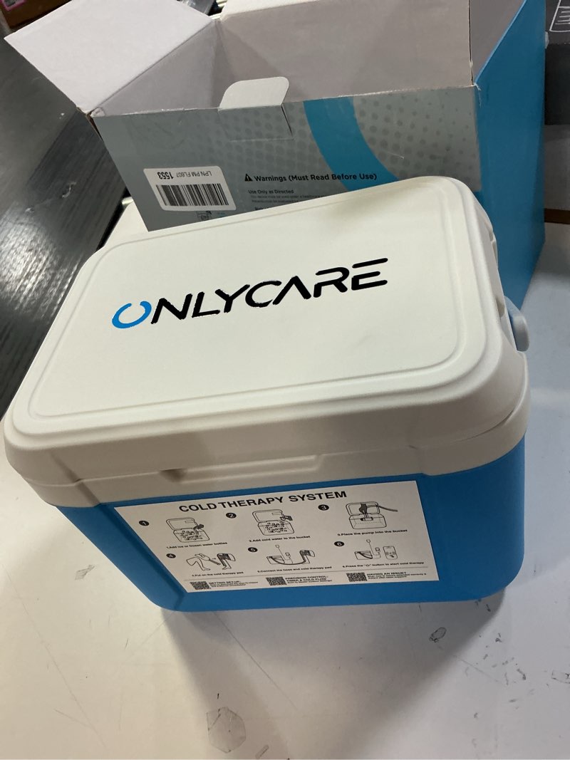 Condition photo showing Good Condition for Ice Machine for Knee After Surgery, Portable Cold Therapy Machine, Program Timer Ice Therapy Machine with Quiet Pump, Cold Compress Pad for Ankle, Arm Joints, Sports Injuries, Cryotherapy Pain Relief Blue