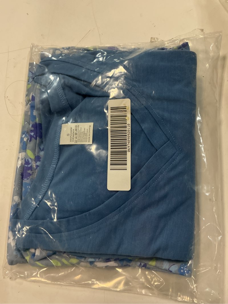 Condition photo showing New/Like New for myfav women s plus size 2-piece capri pajamas set short sleeve top capri pants sleepwear s