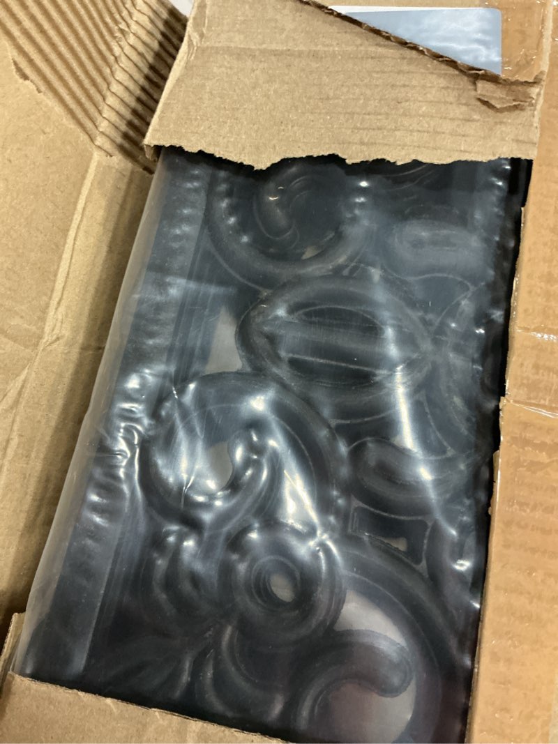 Condition photo showing New/Like New for Ottomanson Outdoor Rubber Stair Treads – Scroll Classic Heavy-Duty Non-Slip Stair Mats – Best Grip on Concrete, Brick & Textured Step – Fastening Recommended for Wooden & RV Steps, Pack of 5 Black Scroll Classic