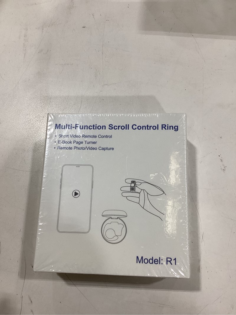 Condition photo showing New/Like New for remote scrolling ring for tiktok,page turner for kindle app,bluetooth camera shutter remote for iphone, android,ios,ipad,tablet-black