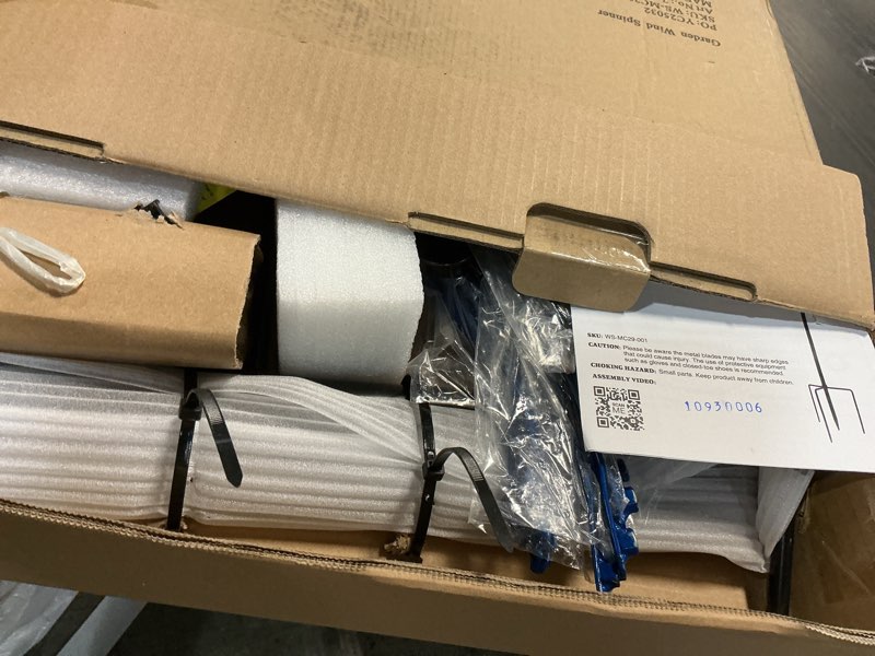 Condition photo showing New/Like New for LimeHill Wind Spinner for Yard and Garden - Large Metal Kinetic Wind Sculptures for Outdoor Decorations (Blue Magnolia)