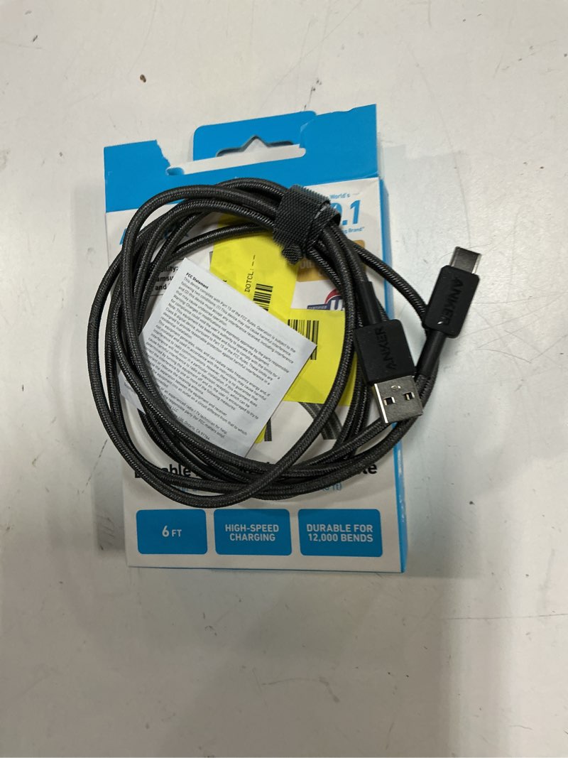 Condition photo showing As Is for anker 322 usb-a to usb-c cable - 6ft, nylon