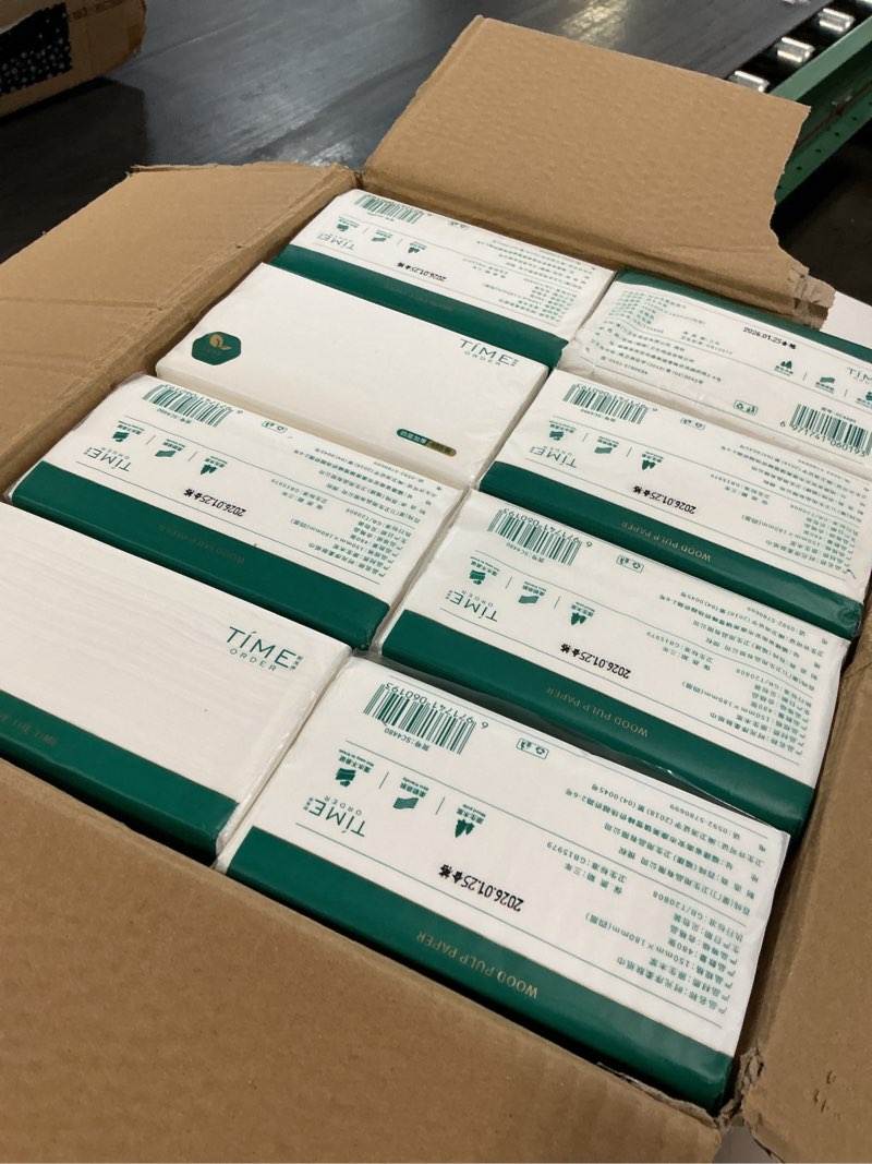 Condition photo showing New/Like New for soft facial tissues 7680 total sheets, [not in box] 4-ply ultra strong & soft thick tissues, 1920 draws unscented paper tissues for sensitive skin, compact size for home, office and car 16 soft pack