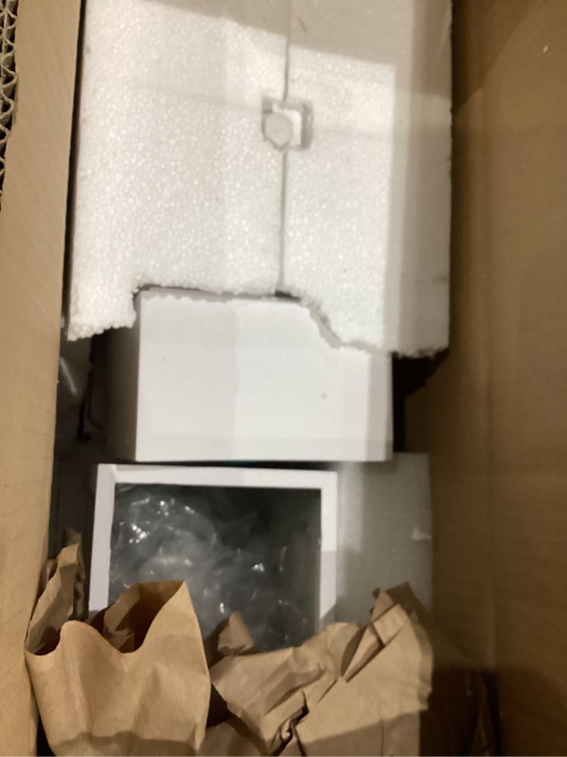 Condition photo showing As Is for 2 pack white porch lights with gfci outlet, dusk to dawn motion sensor outdoor lighting, waterproof exterior wall sconces for house front door and garage