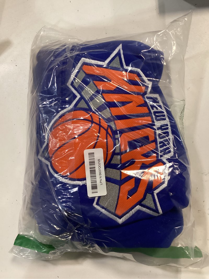 Condition photo showing As Is for Ultra Game Adults NBA Official Classic Embroidered Hoodie Sweatshirt, New York Knicks, Team Color, L