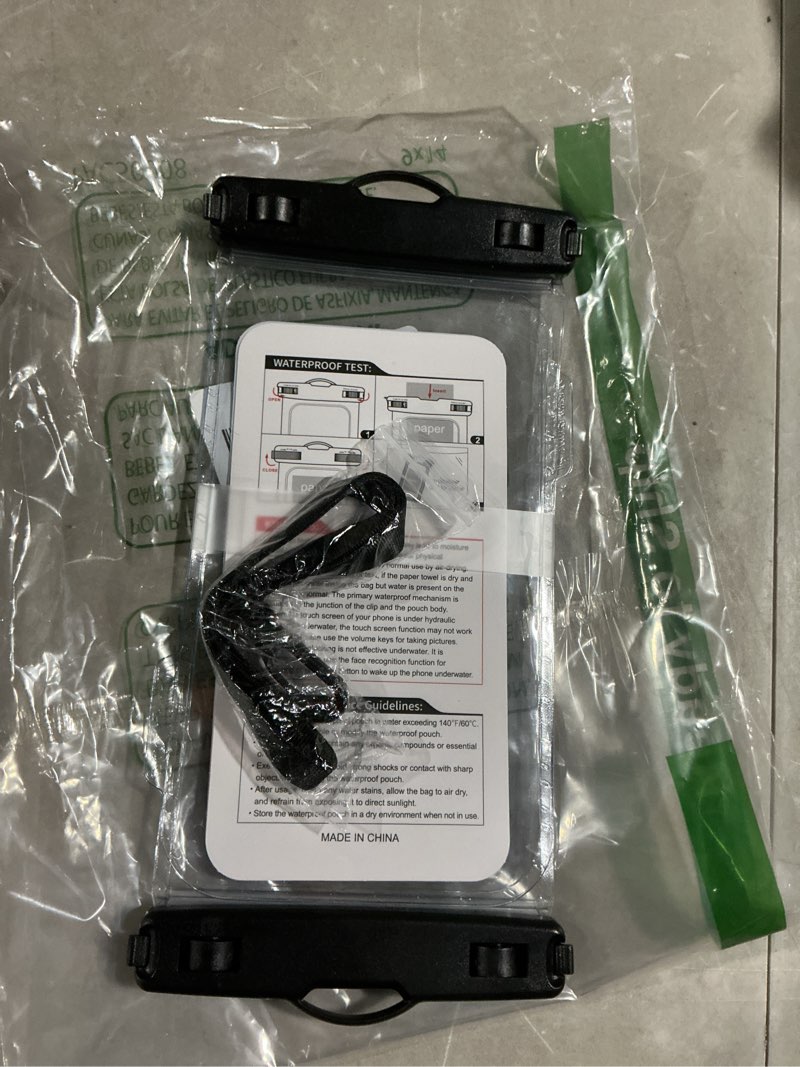 Condition photo showing Good Condition for ipx8 waterproof phone pouch - 8.5in, 2 pack waterproof phone case for iphone 17 16 15 pro max, galaxy s26 s25 ultra, cellphone dry bag with lanyard for beach vacation travel cruise essentials [black + black] waterproof phone pouch