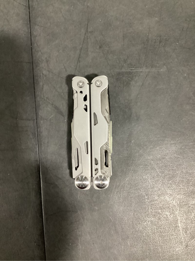 Condition photo showing Good Condition for multitool, 29-in-1 stainless steel multi tool pliers with screwdriver sleeve, damascus pocket knife, nylon sheath for survival camping, hunting and hiking