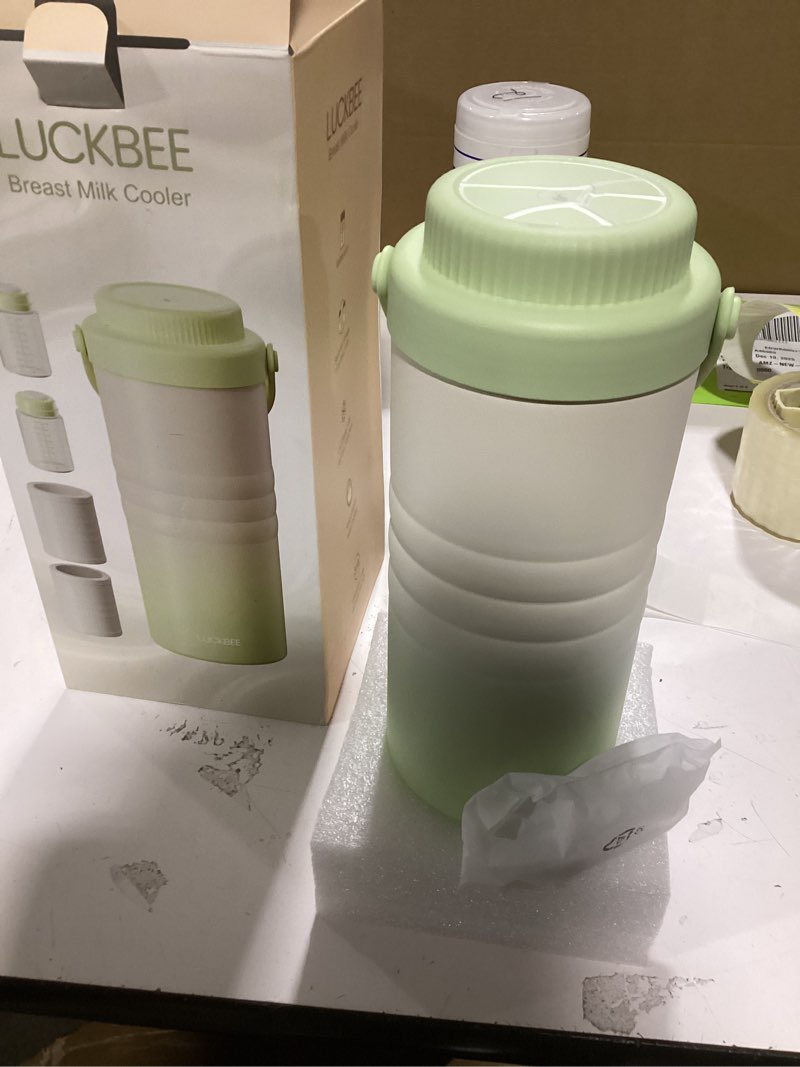 Condition photo showing Good Condition for LUCKBEE Portable Breastmilk Cooler - 16oz Breast Milk Cooler Bottle with LCD Temp Display Cooling up to 24 Hours, Breastmilk Chiller with 2pcs Milk Storage Bottles, Breastfeeding Essentials for Baby Green