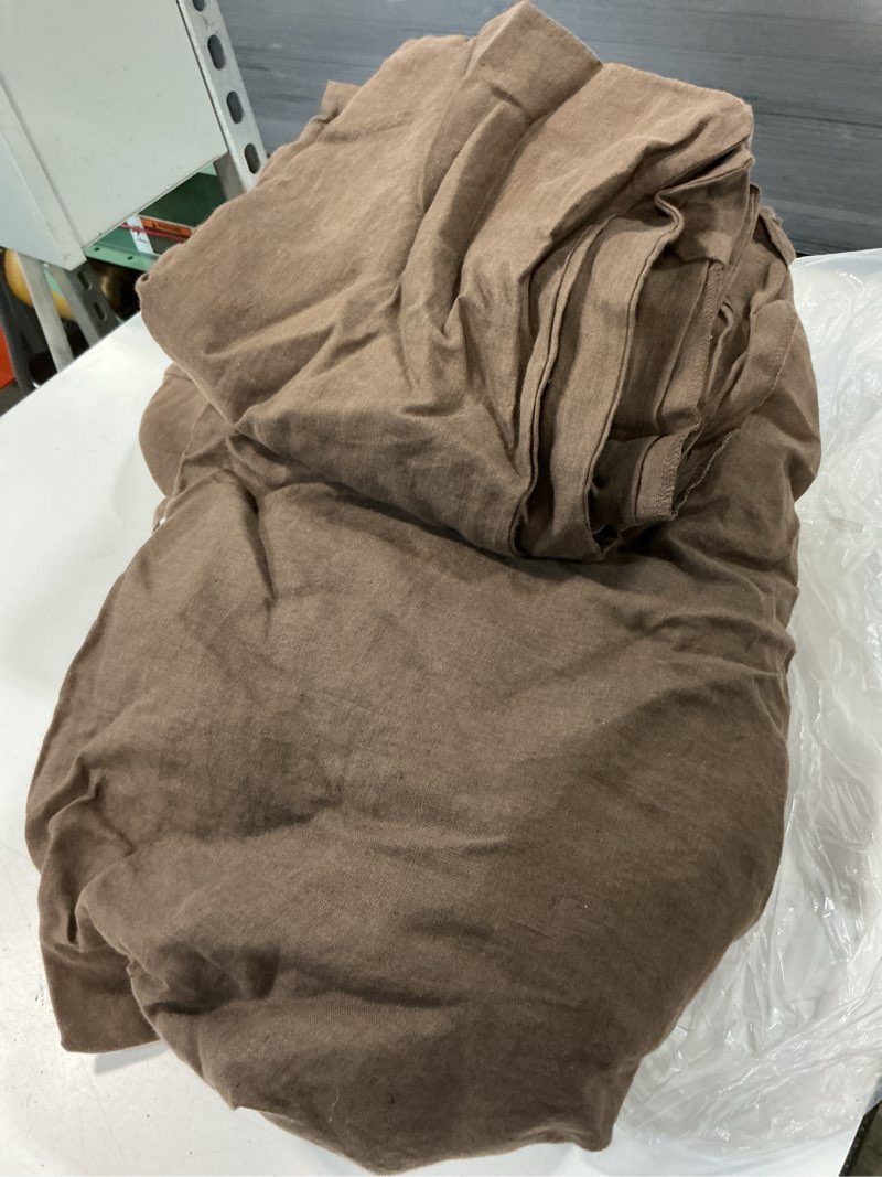 Condition photo showing Good Condition for european linen duvet cover set, king/cal king, espresso