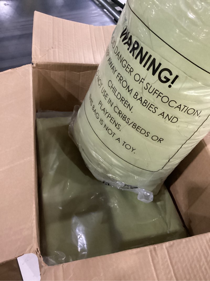 Condition photo showing New/Like New for fuanna queen comforter set olive green, 7 pieces soft bedding sets queen size, all season lightweight bed in a bag with comforter, flat sheet, fitted sheet, pillowcases & shams olive green queen(88"x 88")
