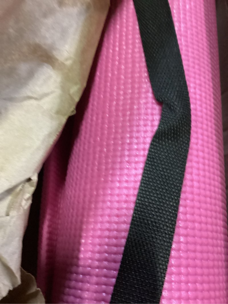 Condition photo showing Good Condition for fitvids all purpose 1/4-inch high density anti-tear exercise yoga mat with carrying strap, multiple colors pink