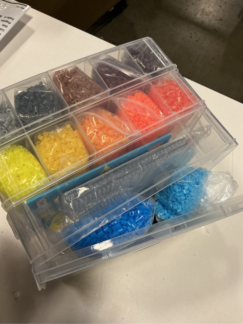 Condition photo showing Good Condition for funzbo 23000 5mm fuse beads kit - 22 colors | 106 patterns, school arts and crafts supplies for kids, toys set, art decorations for room, birthday gifts for girls and boys age 5+ 23000 pcs with pegboards