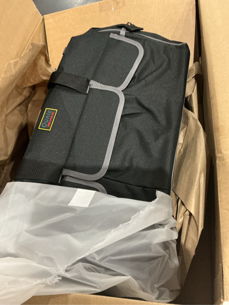 Condition photo showing Good Condition for tool bag, ounic 22 inch large heavy duty with wide mouth and waterproof strong molded base tool organizer with adjustable shoulder strap specially designed for various tools?black) 22inch black