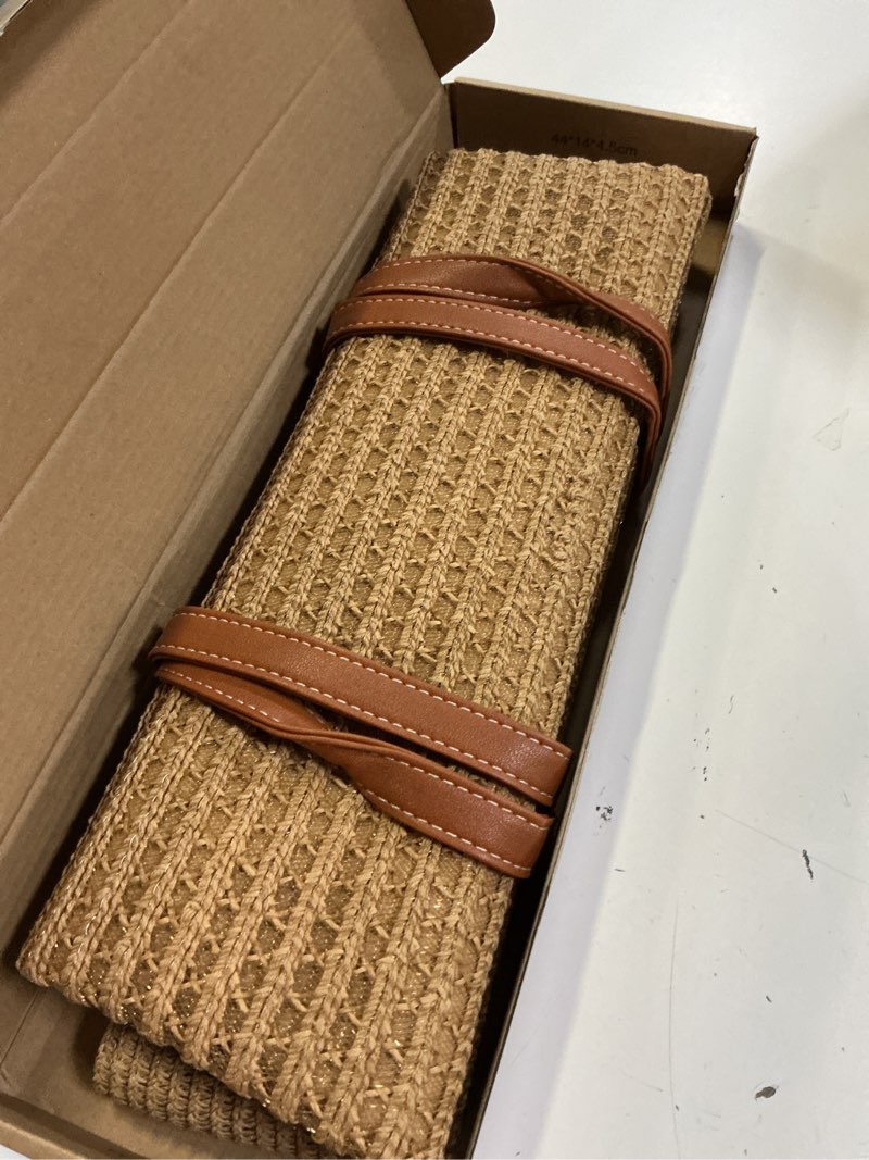 Condition photo showing Good Condition for trifabricy beach bag, large beach bag for women, woven straw beach tote bag waterproof, weaving swim gym shopping travel bag khaki