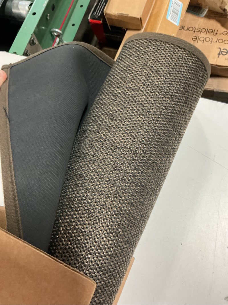 Condition photo showing As Is for yimobra doormat outdoor indoor entrance 29.5 x 17, all-season all-weather front door mat, 100% waterproof welcome matt for floor garage outside entry, stain and fade resistant,navy blue navy blue 29.5" x 17"
