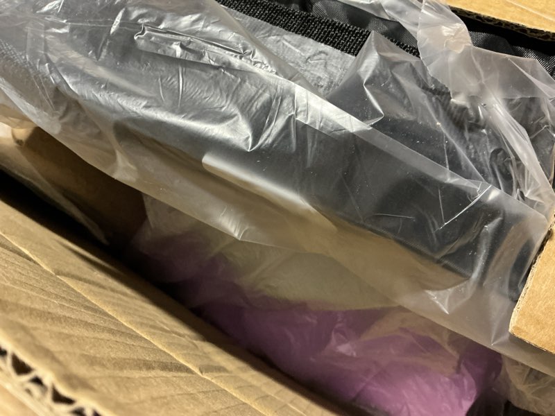 Condition photo showing Good Condition for Inflatable Gymnastics Air Roller Barrel Purple Gray 47x29inch, Tumble Rolling Air Roller Gymnastics Barrel with Electric Pump for Kids Adults Home Outdoor Gymnastic Training Cheerleading Yoga PurpleGray 47x29 inch roller/no mat