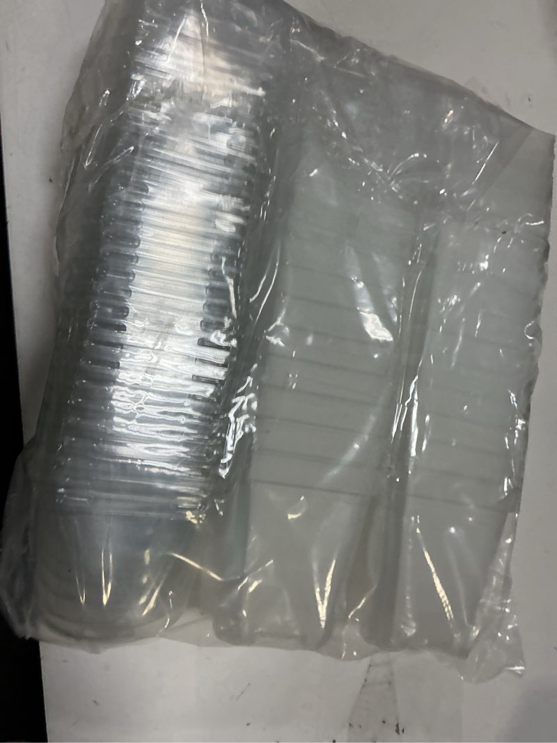 Condition photo showing item condition for ebaokuup 30pcs clear plant nursery pots with humidity dome - 3" durable plastic gardening pot with labels, small plant container for seedlings/vegetables/succulents/cuttings