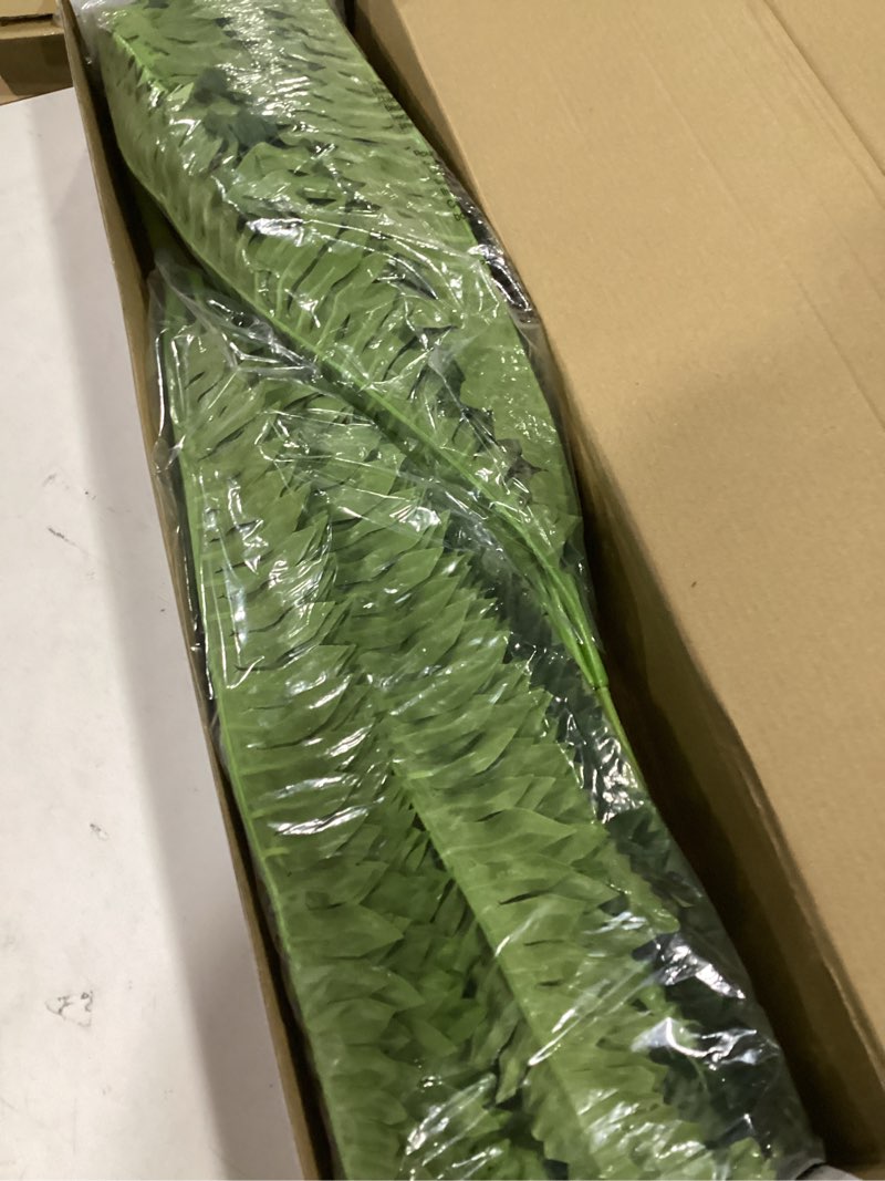 Condition photo showing Good Condition for forest prince 35" ferns artificial bush plants large, 2 artificial boston ferns with 39 fronds for outdoors home decor