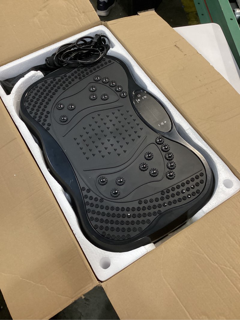 Condition photo showing Good Condition for Vibration Plate Exercise Machine, 130 Levels Full Body Workout Vibrating Plate for Lymphatic Drainage Weight Loss, 450 Lbs Capacity Shake Fitness Platform with Resistance Bands Bluetooth for Women Men