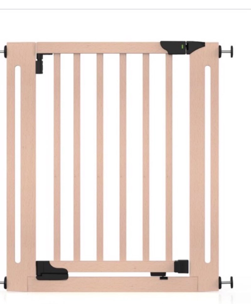 SizeWise™ Wood Pressure Mounted Safety Gate 37.4"-41.34" | Extra-Wide Passage | Auto-Close Two-Way O