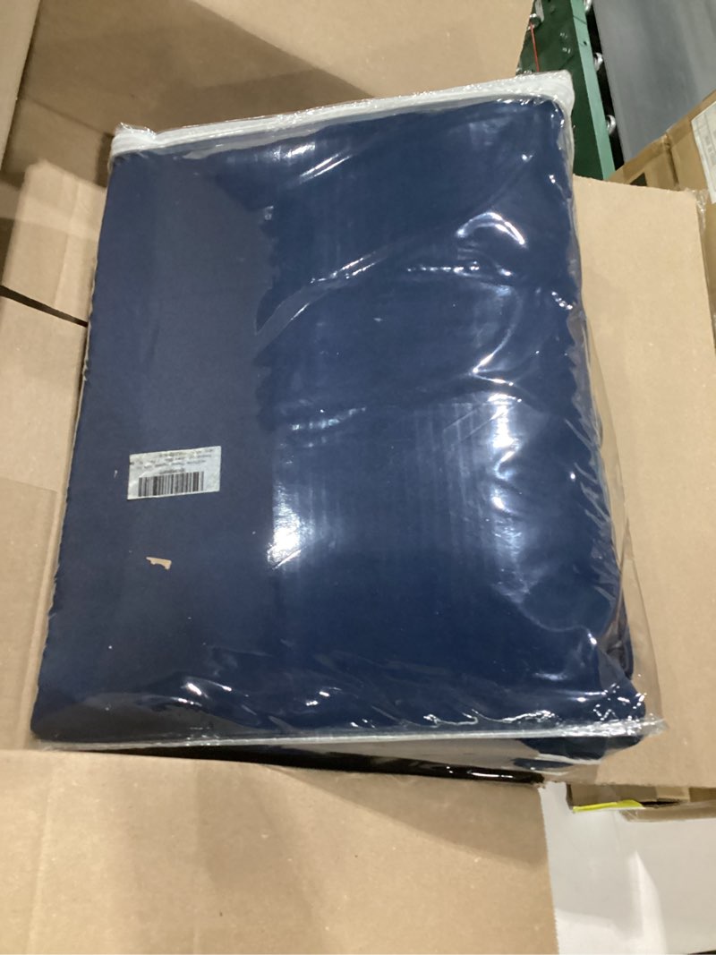 nicetown thermal insulated 100% blackout curtains, dust isolate noise reducing drapes with felt fabric liner, full light blocking panels for patio (navy blue, 1 pair, 52 inches x 108 inches) dust filter | grommet | navy blue 52"w x 108"l (pack of 1)