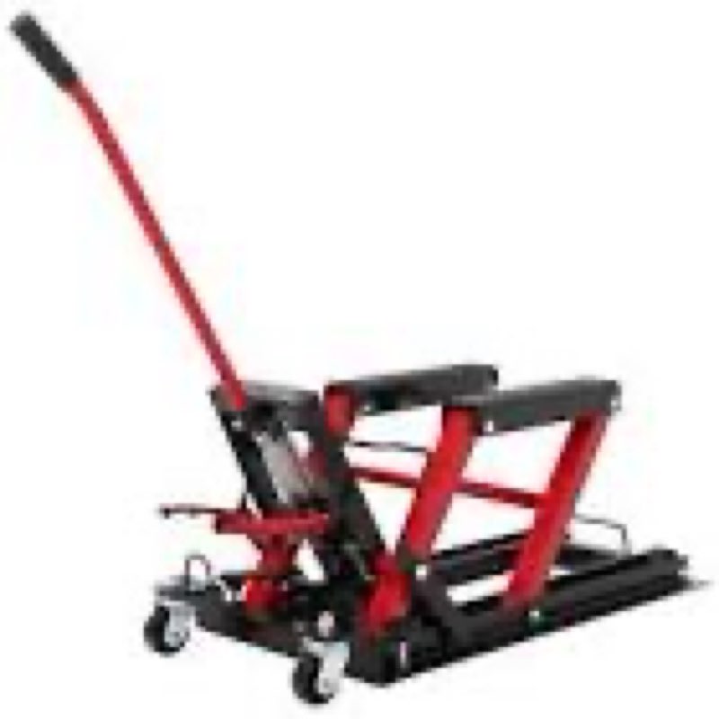 hydraulic motorcycle lift jack, 1500lb capacity scissor jack for dirt bikes & atvs, 4.7-14.57 inch l