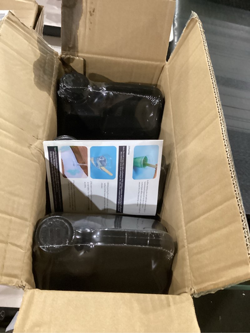 Condition photo showing As Is for kisrel deep pour epoxy resin, 3 gallon resin epoxy kit (2:1) for 2-4 inch pour depths?bubble free, low odour, crystal clear casting resin for table tops, river tables, wood fillers, crafts 3gallon