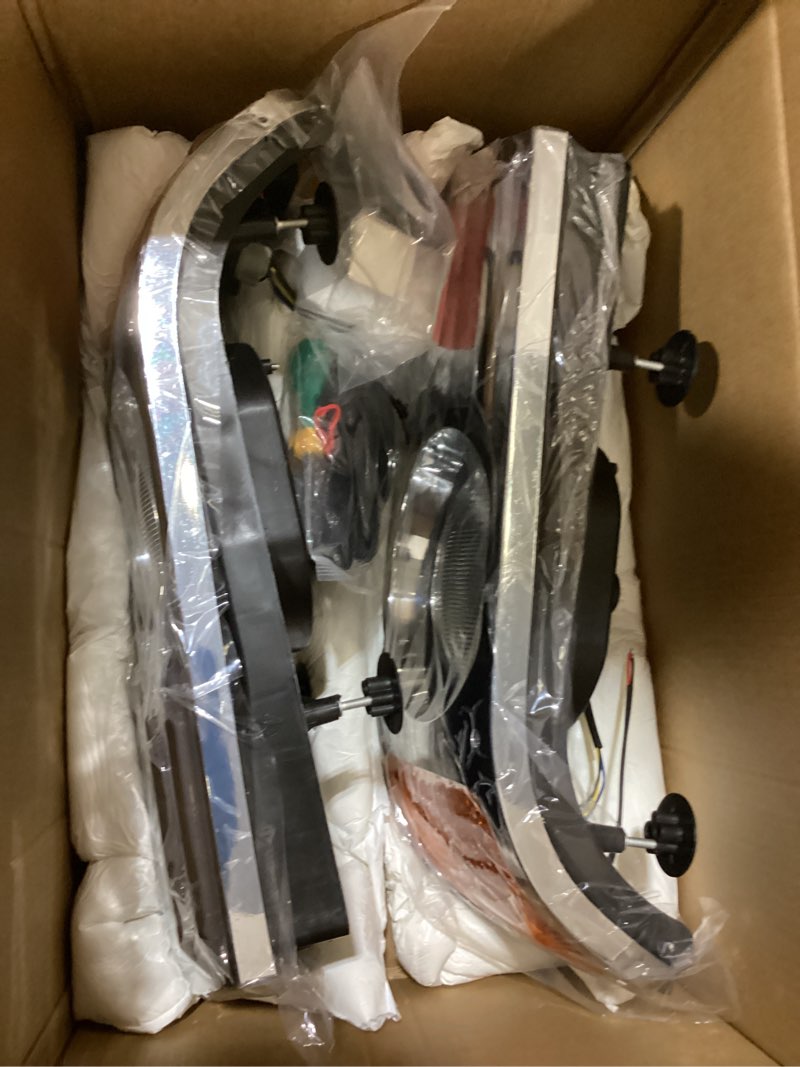 Condition photo showing New/Like New for headlights assembly fit for mack cv replacement left driver and right passenger side headlamp chrome chrome pair