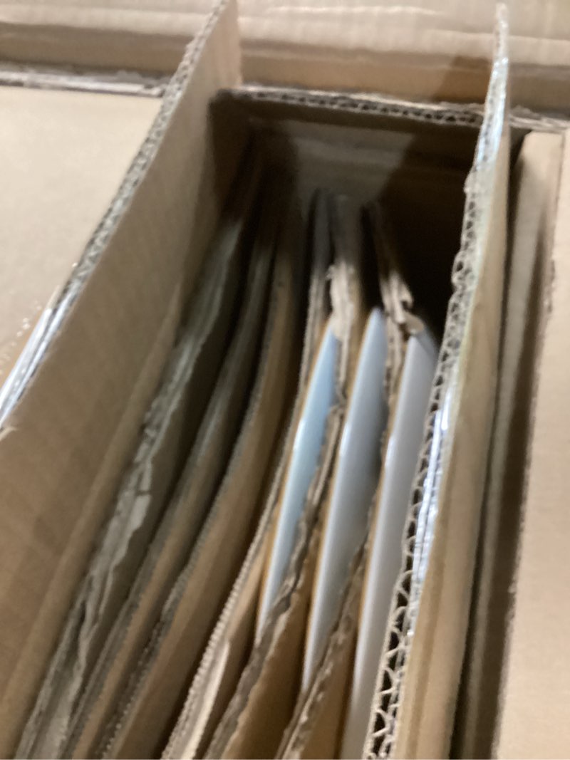 Condition photo showing Good Condition for Famiware Jupiter Dinnerware Set, Plates and Bowls Sets for 6, 18 Pieces Dishes Set, Microwave and Dishwasher Safe, Scratch Resistant, Light Blue Light Blue 18pcs