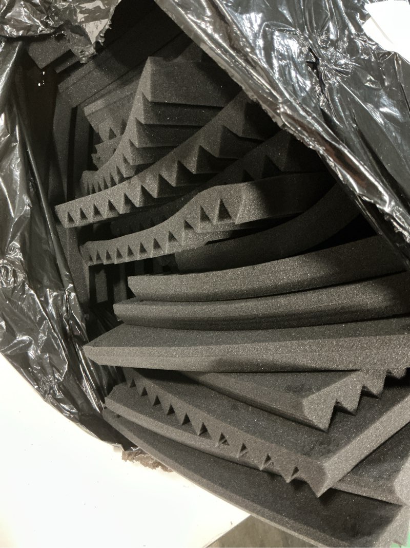 Condition photo showing Good Condition for focusound 52 pack acoustic foam panels 1" x 12" x 12" sound proof foam panles soundproofing noise cancelling wedge panels for home office recoding studio with 300pcs double-side adhesive