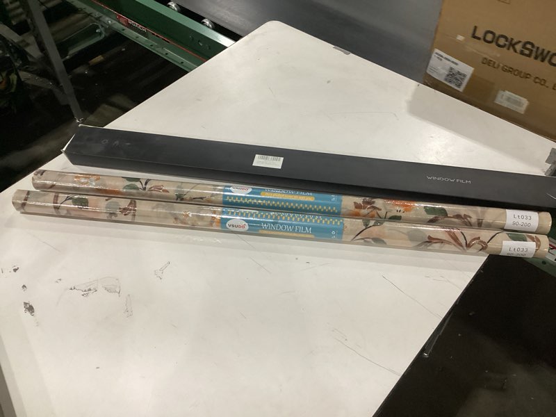 Condition photo showing New/Like New for VSUDO 2 Rolls 35.4" by 78.7" Privacy Window Film, Camellia Flower Pattern Window Tint for Home, Static Cling Window Glass Sticker (38.75 Sq. Ft Total) 2 Rolls, 35.4" By 78.7"