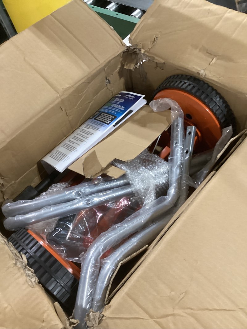 American Lawn Mower Company 1204-14 14-Inch 4-Blade Push Reel Lawn Mower, Red