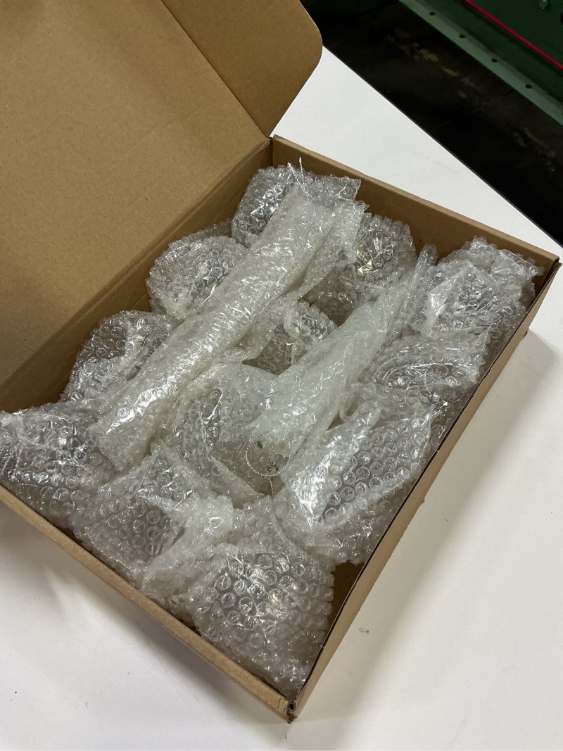 Condition photo showing New/Like New for Seematn 18 Pcs Clear Christmas Glass Ornaments Ball Icicle Drop Ornaments Hanging Crystal Balls Glass Bulbs for Xmas Tree Home Indoor Party Elegant Winter Festival Crystal Decorations