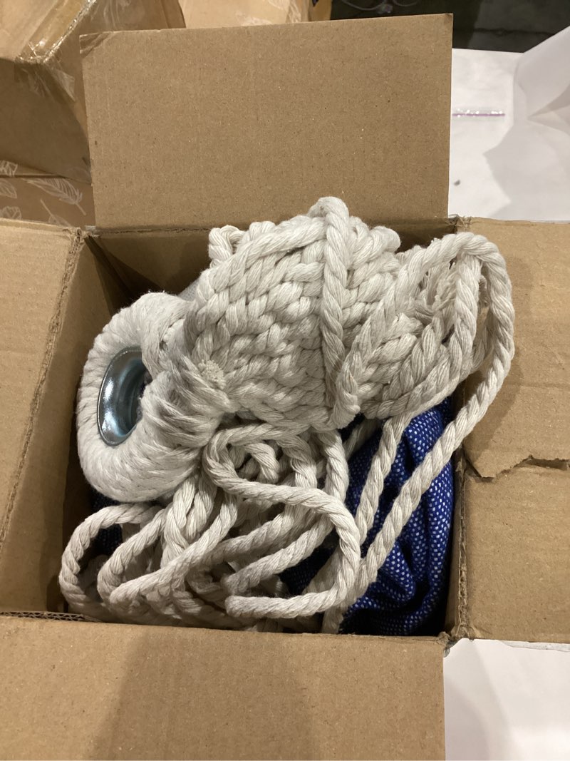 Condition photo showing Good Condition for SUNCREAT Large Hammocks for Outside, Long Replacement Hammock Two Person for Stand, Blue White Stripes Blue & White Stripes X-Large