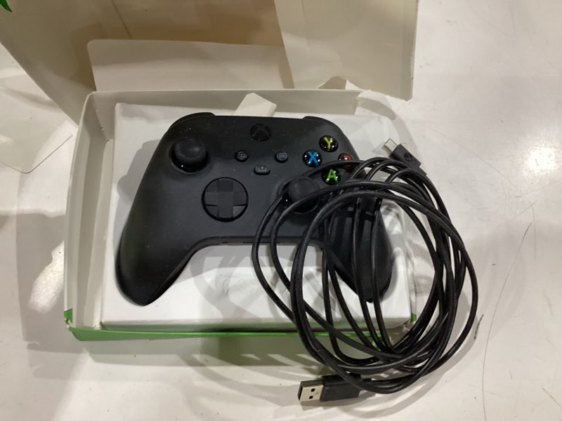 Condition photo showing New/Like New for xbox wireless gaming controller + usb-c® cable (2025) – carbon black – play on xbox, windows, android, ios, firetv sticks, smart tvs, vr headsets carbon black + usb-c cable