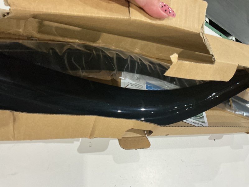 Condition photo showing As Is for window rain guards shield for 1999-2016 ford f250 f350 f450 f550 super duty, out-channel window wind deflectors shades for 2000-2016 f650 f750 standard cab, 2pcs 1999-2016 f250-f350 standard cab