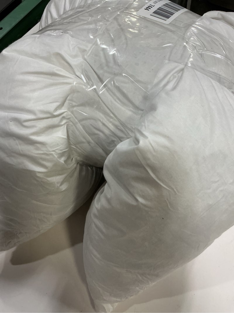 Condition photo showing As Is for MIULEE 24x24 Euro Pillow Inserts, Set of 2 Down Feather Throw Pillows for Couch Sofa Bed, Decorative Fluffy Throw Pillow Inserts Cotton Fabric,White 2 24x24 Inch